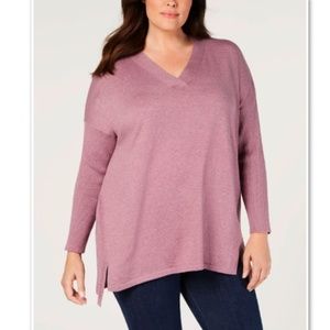 Style & Co Macys Plus High Low Tunic Roomy Sweater 2X